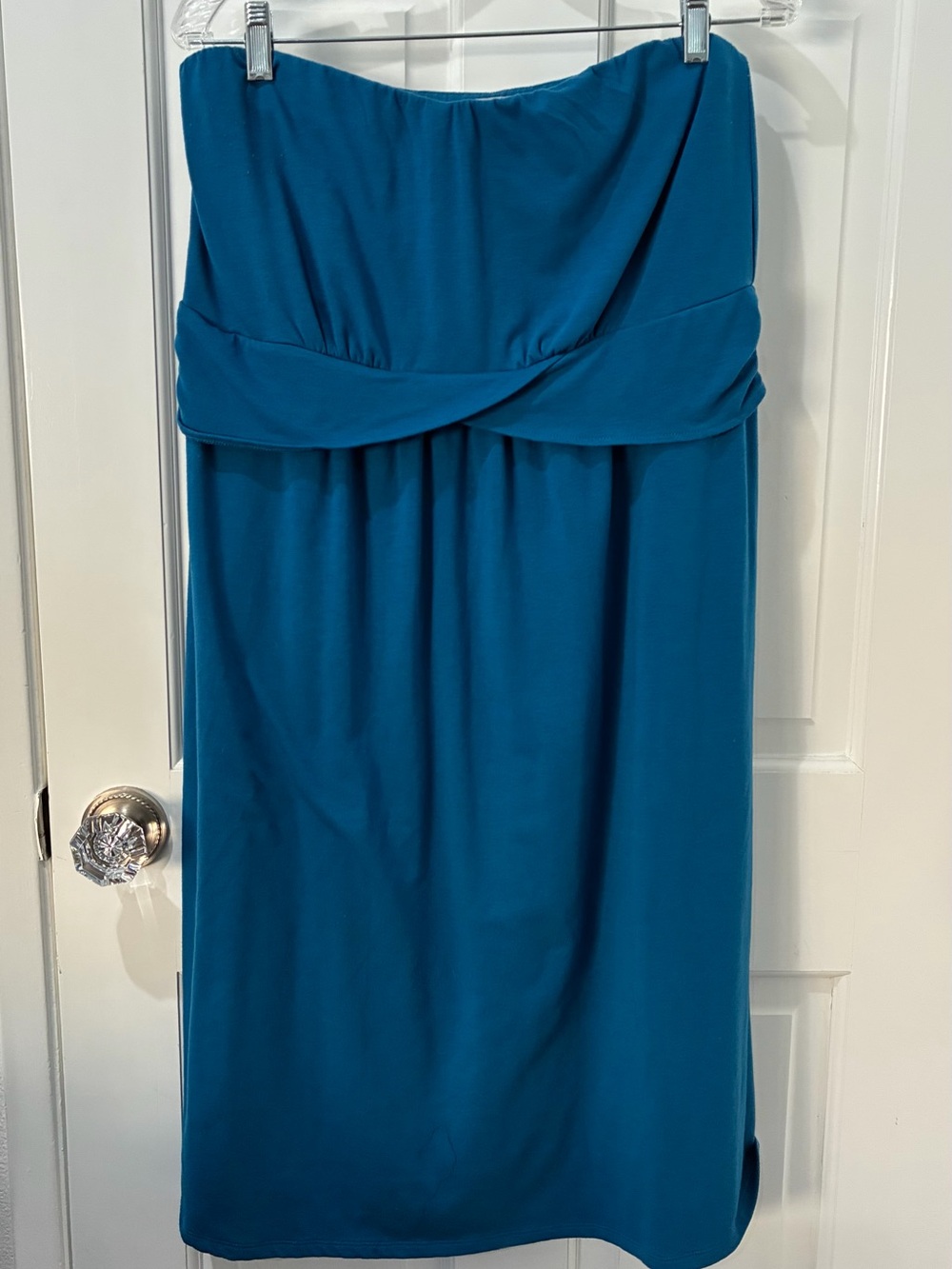 Old Navy Strapless Teal Blue Midi Dress
